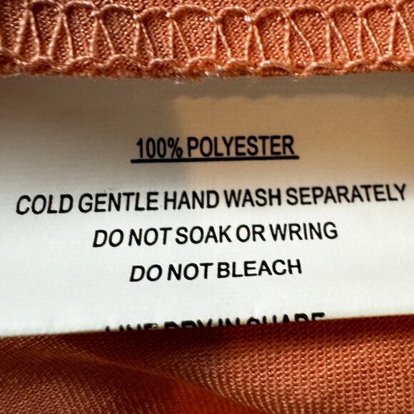 New! Selfie Leslie Tie Back Mini Slip Dress in Satin Apricot Size Small - Picture 9 of 10